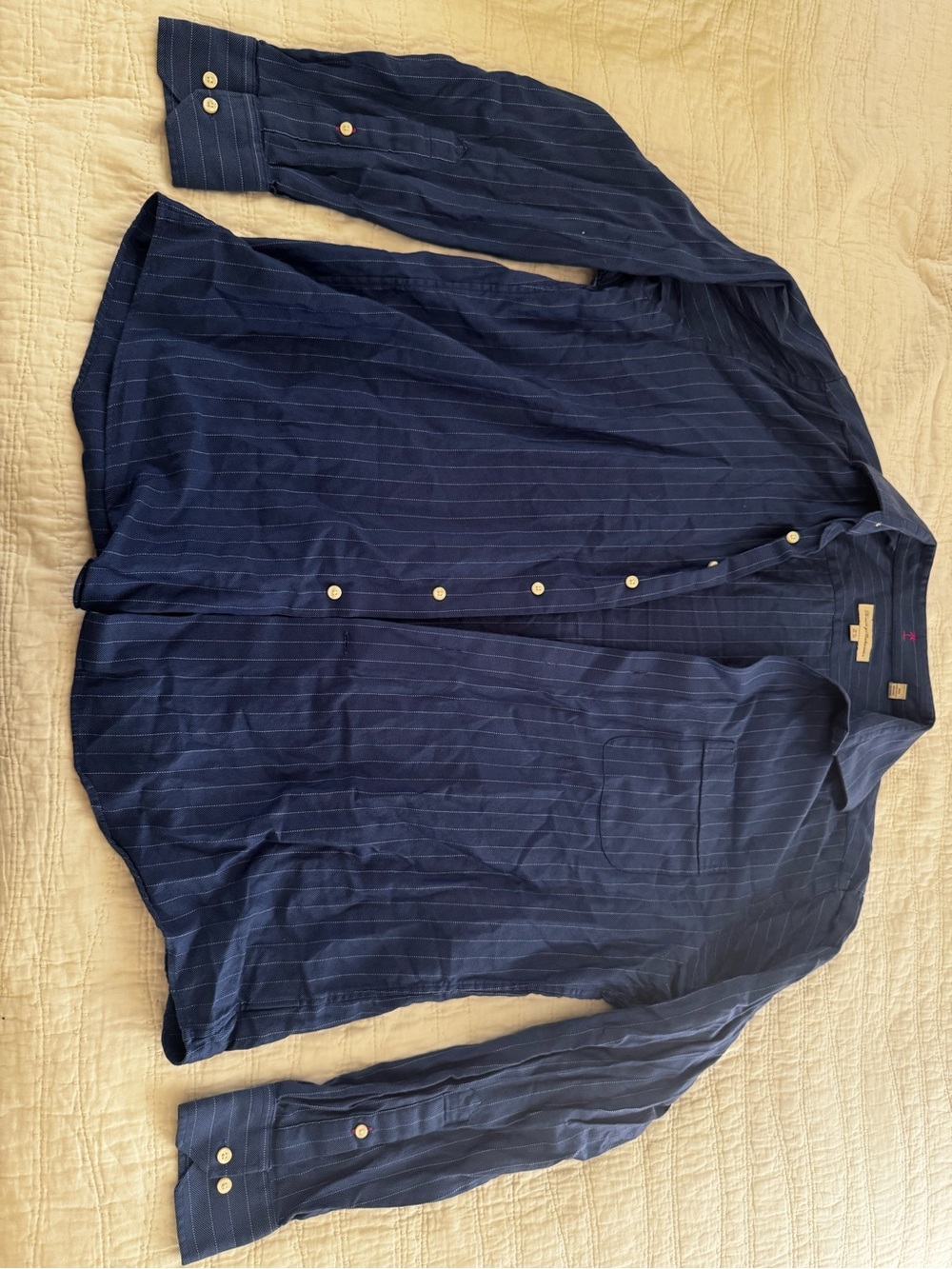 Tommy Bahama Navy Pinstripe Shirt